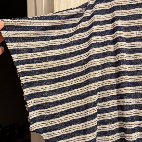 a.n.a Blue and White Striped Top size 2x - Picture 5 of 5